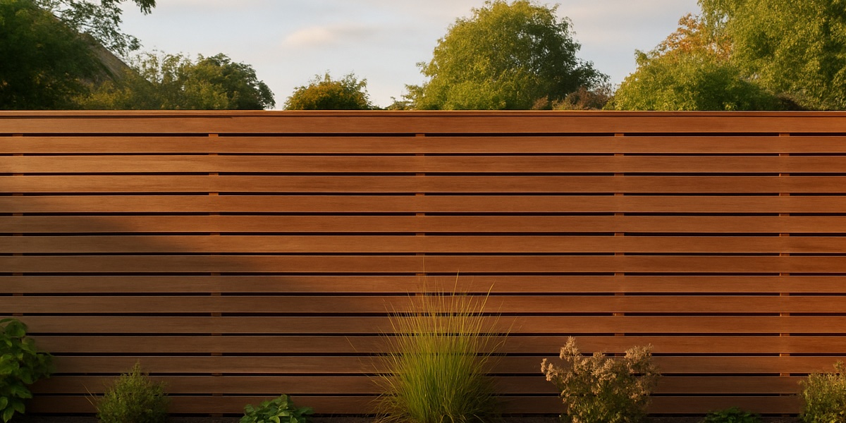 Lamelhegn monteret i dansk have – 150–200 cm højde