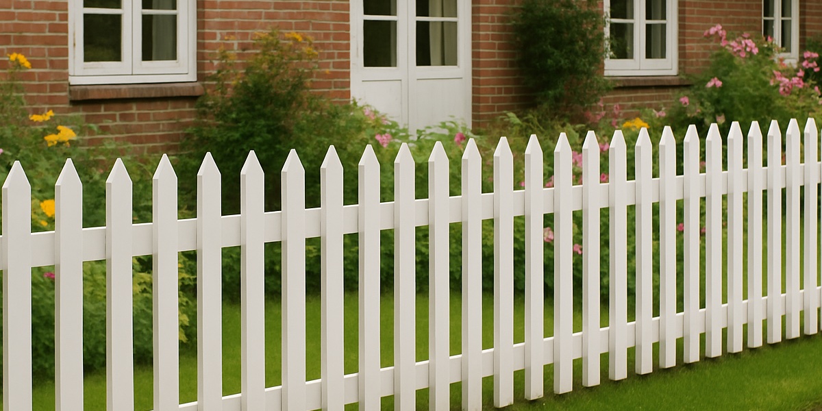 Stakit monteret i dansk have – 80–120 cm højde